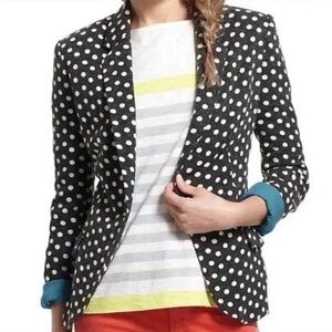 Anthropologie Cartonnier polka dot blazer
